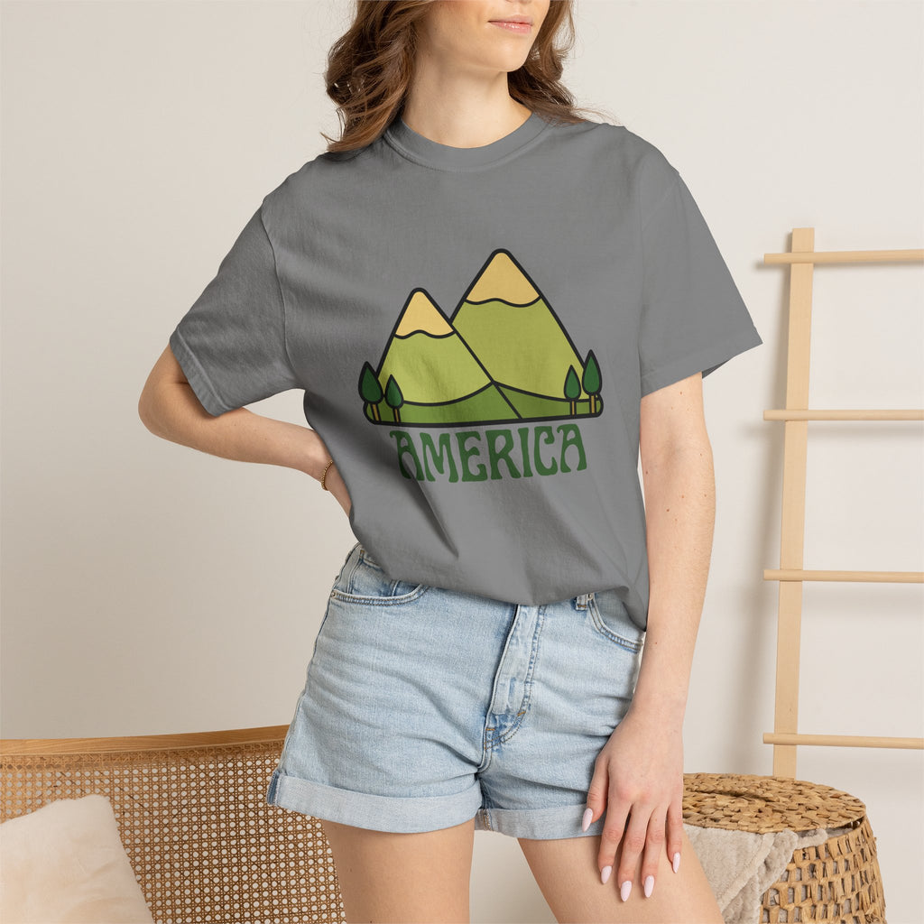 America Mountain Graphic T-Shirt