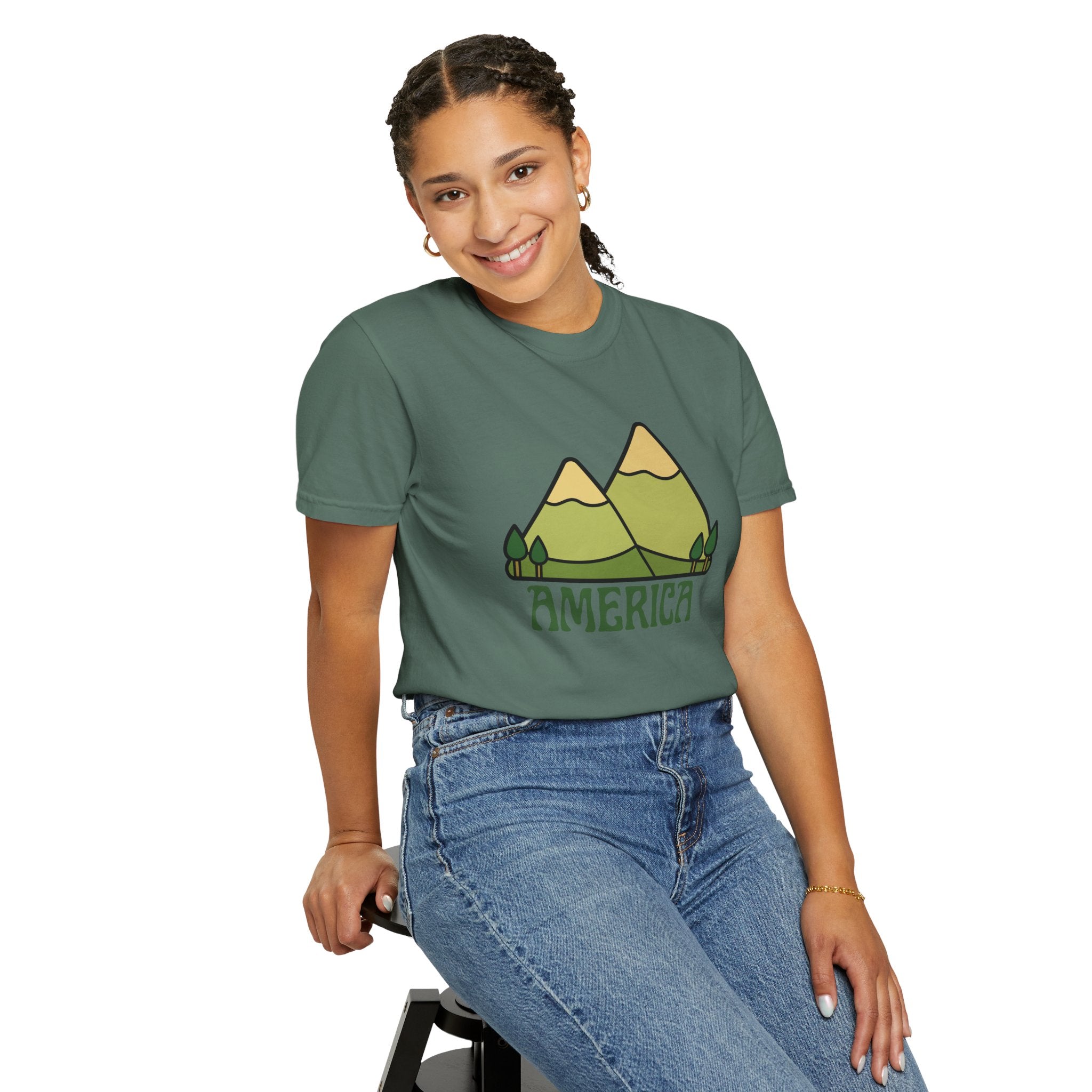 America Mountain Graphic T-Shirt