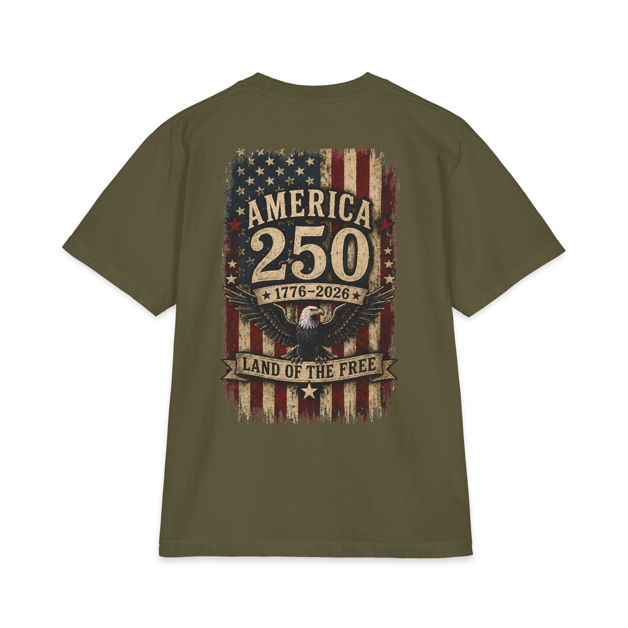 America 250 T-Shirt - 1776-2026 Land of the Free Patriotic Tee